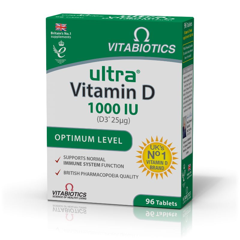 Vitabiotics Ultra Vitamin D 1000iu D3 25mg Optimum Level 96tabs Prime Pharmacy