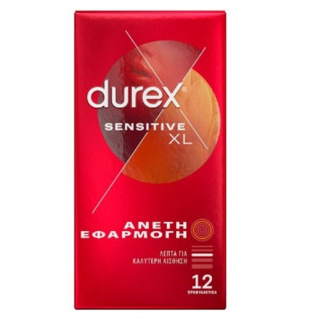 Durex Sensitive XL Άνετη Εφαρμογη 12τμχ