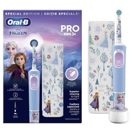 Oral-B Pro Electric Toothbrush Frozen with Travel Case Ηλεκτρική Οδοντόβουρτσα Frozen Με Θήκη Ταξιδίου 3+ Ετών, 1τεμ