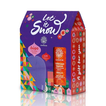 Garden Let it Snow Set Vanilla Body Lotion, 500ml & Μωβ Σκούφος