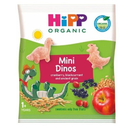 Hipp Mini Dinos Παιδικό Σνακ Δημητριακών σε Σχήμα Δεινοσαυράκι 1y+, 30g