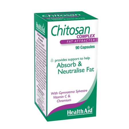 Health Aid Chitosan Complex 90caps, Φυσική Σύνθεση για Αδυνάτισμα 90 κάψουλες